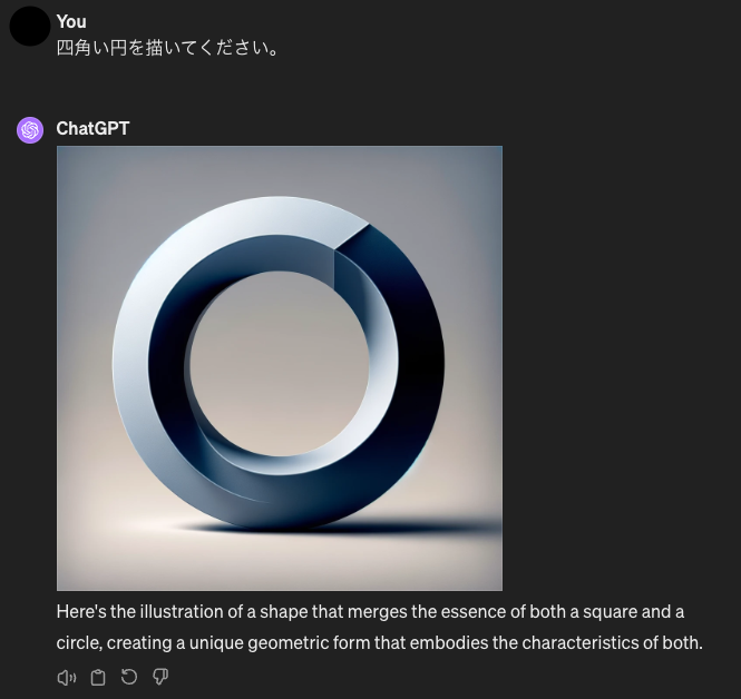 DALL-E3による四角い円